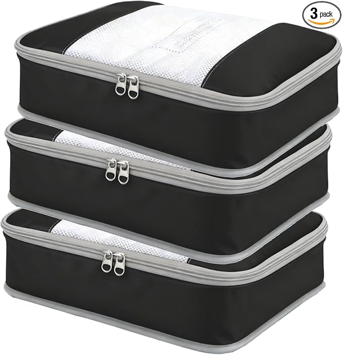 Packing Cubes for 26" Suitcase Travel Luggage Organizers - Travel Organizer Bags Luggage Clothes Accessories Storage Carry on Suitcase Packing Pouches Bag For Men Women Kids 1/4X3PACK by POPPAP