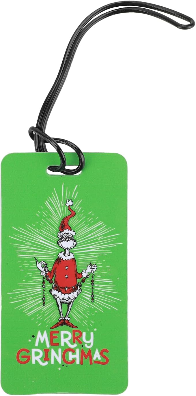 Bioworld The Grinch Merry Grinchmas 3-Piece Memory Foam Neck Pillow Eye Mask & Luggage Tag Set - Image 6
