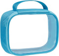 Moyad TSA Approved Toiletry Bag Clear Quart Size Travel Bags Makeup Bag | Large Opening, for Men and Women, Carry on Airline Compliant, Transparent Liquids Pouch, Blue by Moyad