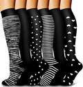 6 Pack Copper Compression Socks for Women and Men Circulation-Best Support for Medical,Running,Nursing,Athletic by Bluemaple