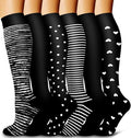 6 Pack Copper Compression Socks for Women and Men Circulation-Best Support for Medical,Running,Nursing,Athletic by Bluemaple