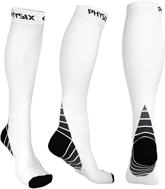 Physix Gear Compression Socks 20-30 mmHg - Men & Women - Running, Nurses, Shin Splints, Flight, Travel by PhysixGearSport