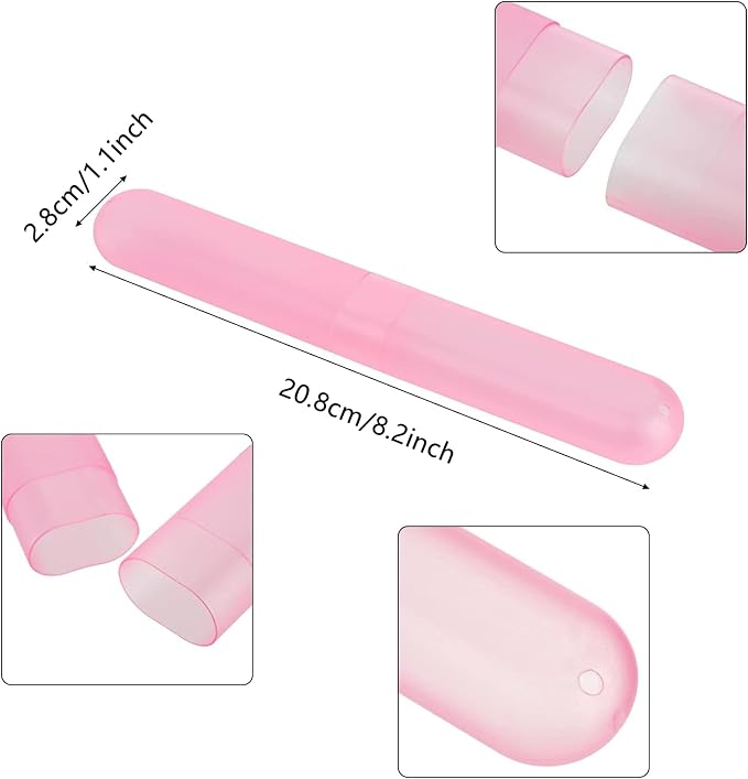 MingTa Set of Six Multicolored Travel Toothbrush Cases - Breathable, Clear & Portable Holders for Home, Travel & Camping Trips - Image 6