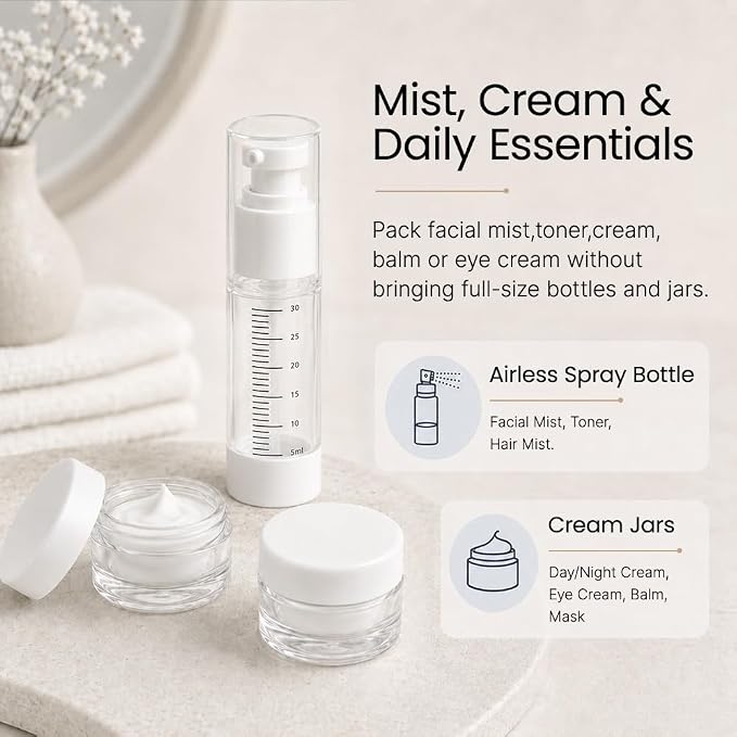 Silicone Travel Bottle Sets for Toiletries, TSA Approved Size | Ultrasonic, Leak-Proof, Squeezable, Refillable, Sets with Labels, For toiletries, Silicone - Image 7