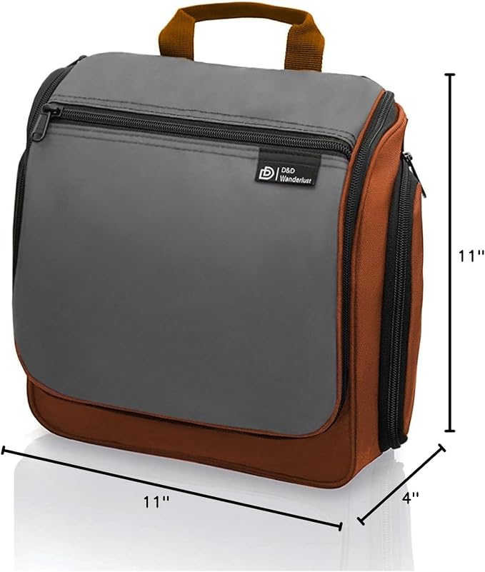 D&D Wanderlust D&D Hanging Travel Toiletry Bag for Men and Women – Cosmetics, Makeup and Toiletries Organizer Kit with 10 Compartments - Image 8