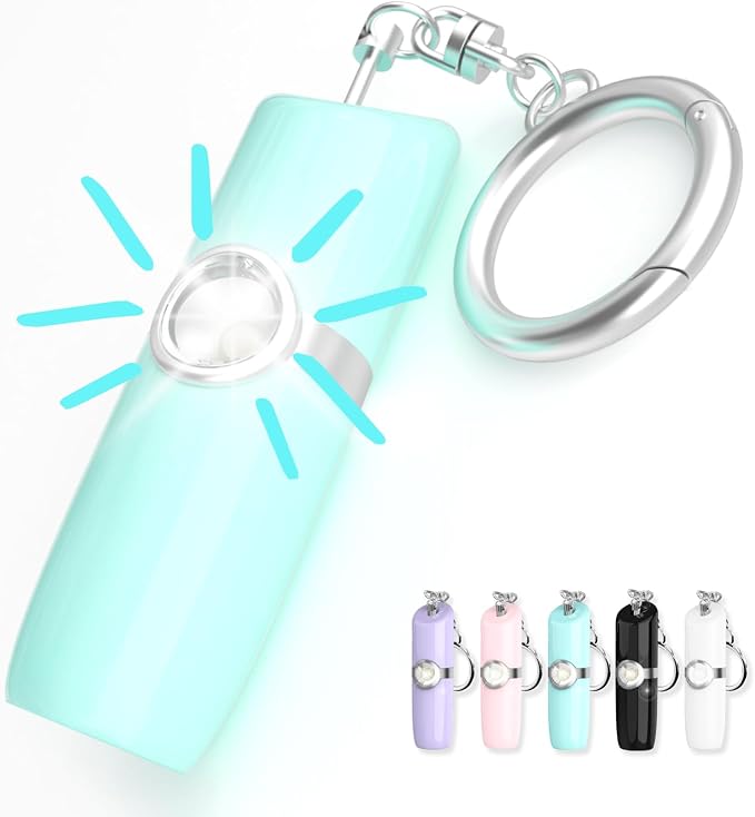 Securityman Personal Alarms for Women | Safety Alarm Keychain (Loud 130dB Siren and SOS Strobe Light) Everyday Self Defense Security Alarm Protection Device (Teal) by SECURITYMAN