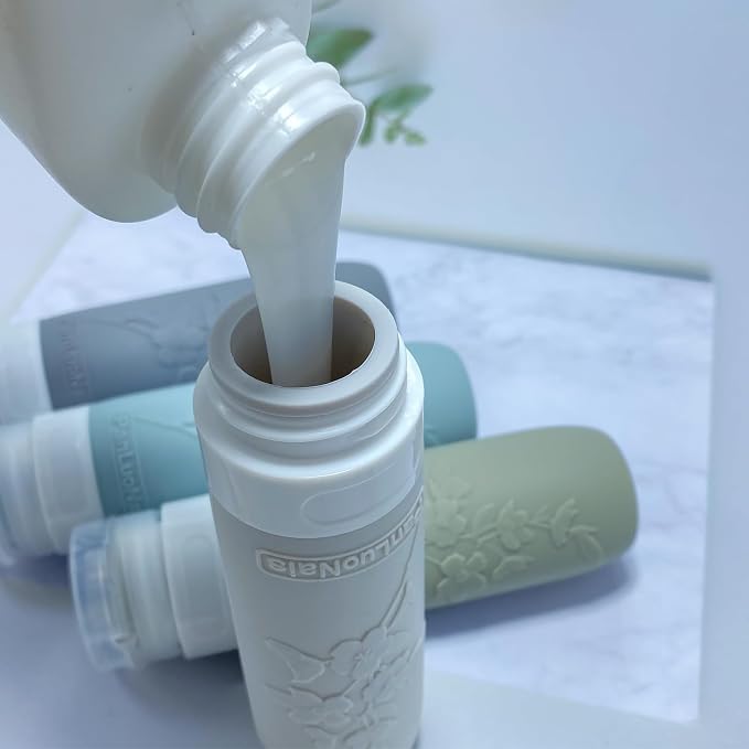 Silicone Travel Bottles for Toiletries, TSA Approved Leak-Proof Toiletry Containers for Airplane & Vacation - Image 2