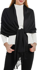 Soft Silky Pashmina Shawl Wraps Solid Colors Scarf for Wedding Evening Dresses by Ronfoxi