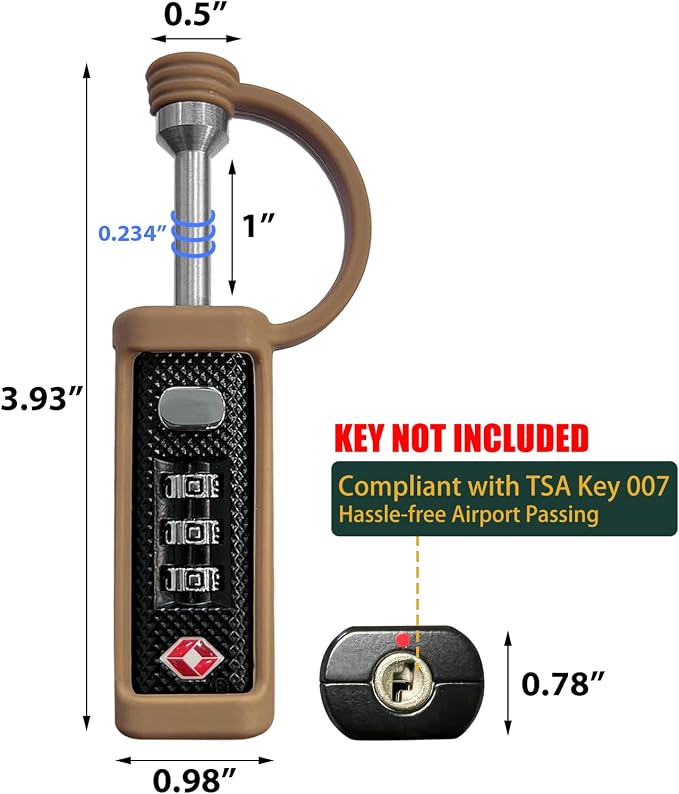 LAFENLIN TSA Lock for Gun Case, 3-Dial Combo Padlock | TSA-approved Combo Padlock (No key). Cut-resistant Steel Shaft, Weatherproof. Fits Rifles,Pistols, Cameras,Cases & Ammo Boxes - Image 2