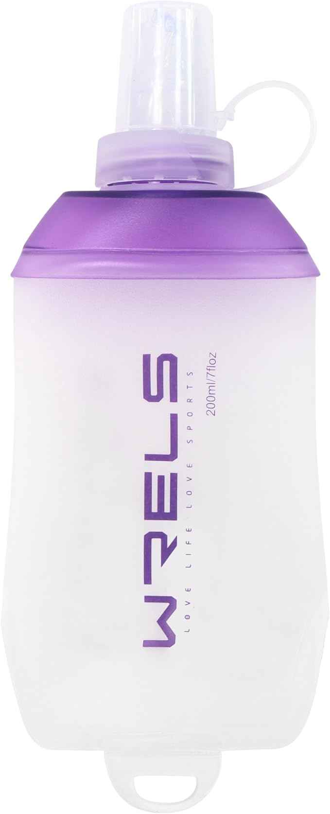 WRELS 200ml/350ml/500ml Collapsible Soft Flask,BPA Free Folding Soft Water Bottle with Hanging Ring,Lightweight TPU Hydration Flask for Running Marathon Cycling Hiking by WRELS