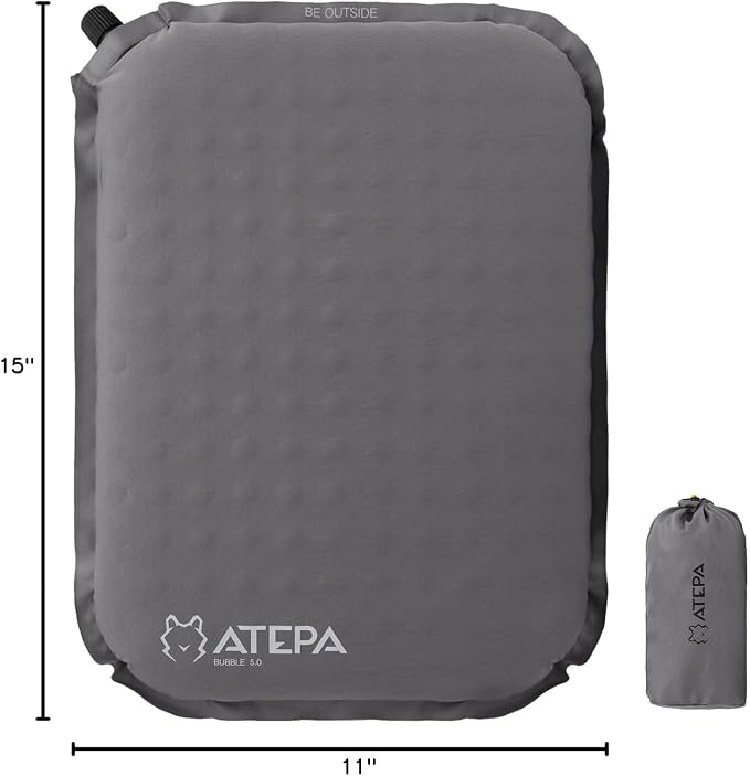 ATEPA Inflatable Seat Cushion | 2" & 2.5" Foam Core Seat Pad, Self Inflating, Compact, Stadium, Airplane, Travel, Camping, Hiking, Sports events - Image 9