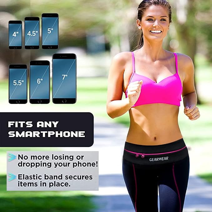 Running Belt | Runner Fanny Pack for Women and Men | Adjustble Waist Band Pack for Storage Phone - Image 3