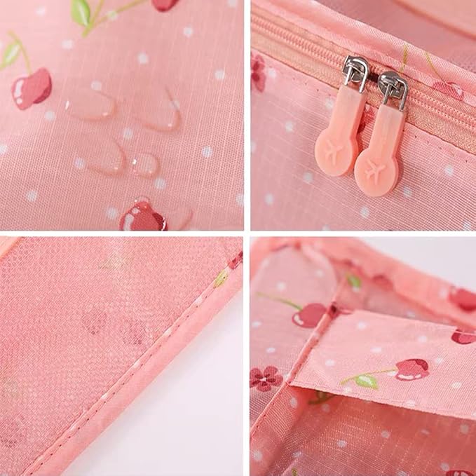 Packing Cubes for Suitcases - 7 Pieces,Light Packing Cubes for Travel, Suitcase Organizer Bags Set, Luggage Organizers for Suitcase, Water-Resistant Travel Essentials, Pink Cherry - Image 4