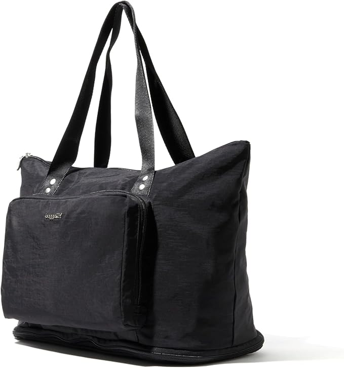 Baggallini Carryall Expandable Lightweight Travel Tote 22" Packable Folding Compact Nylon Washable Weekender w/Luggage Sleeve - Image 4