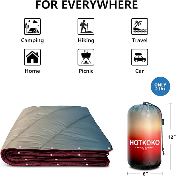 Camping Blanket,Puffy Lightweight Outdoor Blanket for Traveling, Stadium, Hiking, Picnics - Image 4