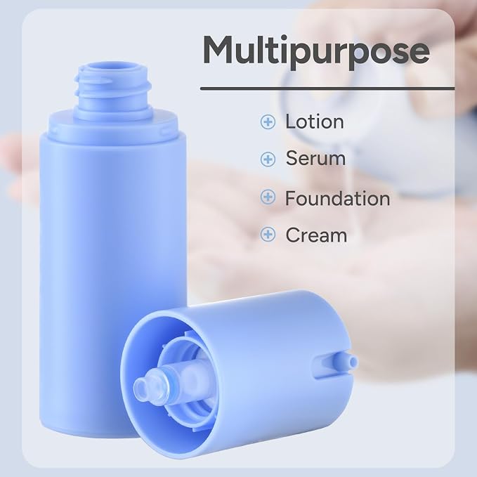 Lulupack Airless Pump Bottles Travel Size, 1 oz 3 PCS Refillable Container | Plastic lotion dispenser, for face cream moisturizer, small skincare, shampoo soap, empty toiletry, cosmetic, leakproof TSA - Image 8