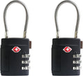 TSA Locks for Luggage, Small Padlock Combination, Luggage Locks TSA Approved, Combo Padlocks with Cable for Suitcase, Gym Locker, Backpack, Gun Case, Bag Zipper, Tool Box (Black+Black) by SpecializeinCombinationLock