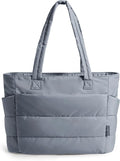BAGSMART Tote Bag for Women, Lightweight Puffy Tote Bag with Compartments Shoulder Bag Handbag for Travel, Work, Gym | Lightweight by BAGSMART