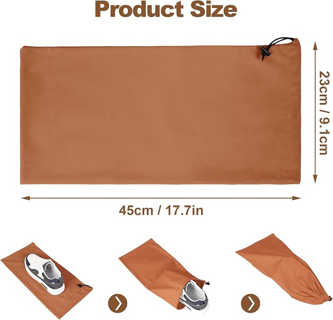 10 Pcs Single Shoe Bags for Travel, Dustproof Drawstring Travel Shoe Bag | 18"X9"shoe travel bag for Packing, Shoe Bag storage Sneaker Travel Bags, Washable Reusable dust bags for Handbags Shoes Toys - Image 4