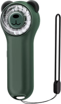 Portable Handheld Fan, Cute Bear Mini Fan with 11000 RPM High Speed, Rechargeable Personal Fan with 4 Speeds, Pocket Small Fan for Travel, Makeup, Lash, Gifts for Women Girl - Olive Green by Gentsvip