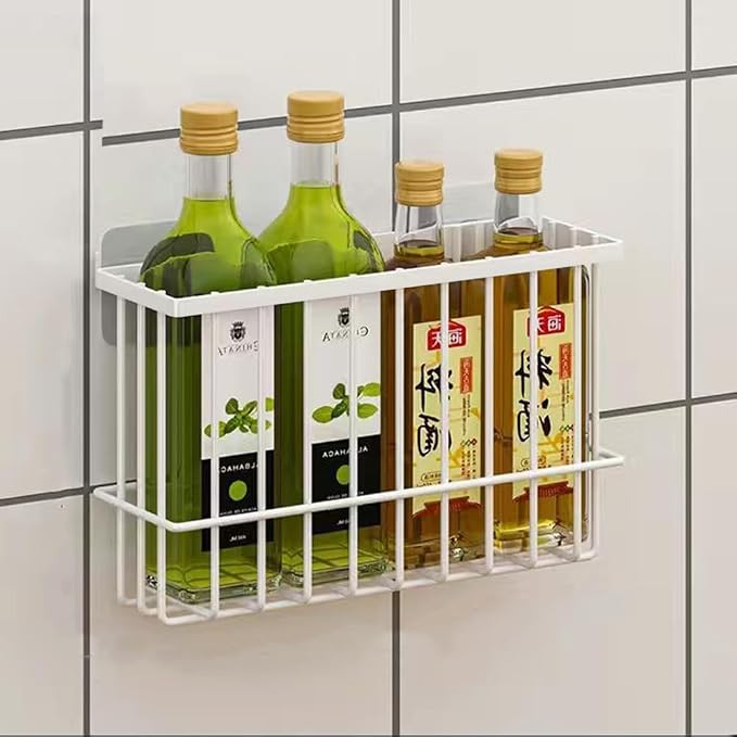 2 Piece Kitchen Cabinet Door Storage Box,Self Adhesive Wall Mounted Storage Boxes,Wardrobe/Bathroom/Refrigerator Small Items Organizer Storage Box (White) - Image 5