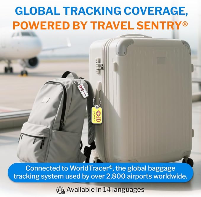 Forge TSA Approved Cable Luggage Locks with TSA008, 4-Digit Combination & Open Alert Indicator, Zinc Alloy Body, 2 Orange Travel Locks with 2 TSID Smart Lost & Found Tags for Luggage & Suitcase - Image 6