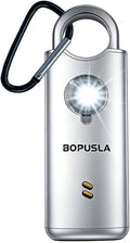 135dB Personal Safety Alarm for Women, SOS Strobe Alarm,Silver | Rechargeable alarm with Type-C port and emergency flashlight, ideal for outdoor activities and night travel by Unknown