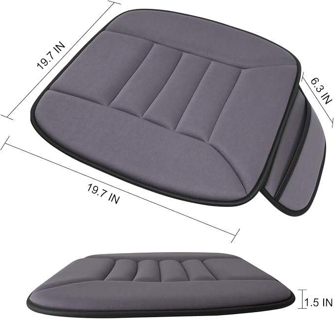 Lofty Aim Car Seat Cushion for Driving, Memory Foam Driver Seat Cushion | Car Seat Cushion for Long Driving, Automotive Seat Cushion for Pain Relief, Car Seat Pillow Fits Car, Office Chair Dark Gray - Image 5