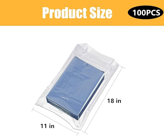100-Pack Shoe Shrink Wrap Bags - 11x18 Inches Sneaker Heat Shrink Wrap for Men & Women - Shoe Organizer Bags to Prevent Sole Yellowing & Keep Dust Away (100) (shoe bag-100PCS) - Image 2