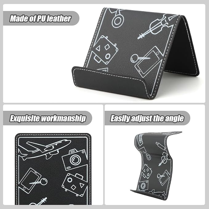 Airplane Phone Holder Flexible Flight Cell Phone Holder and Flexible Tablet Stand Airplane Travel Essential Accessories for Most Smartphones, Tablets(Color:Black) - Image 3