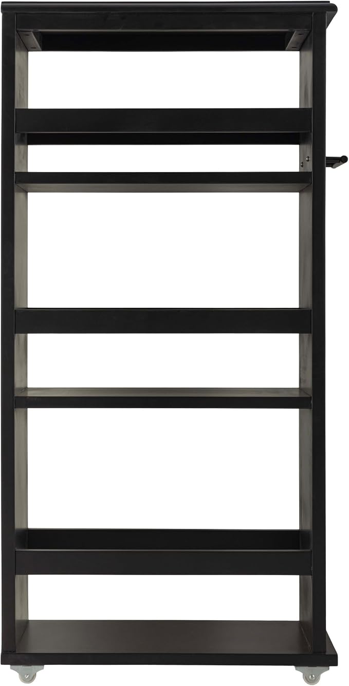 Lavish Home 3 Tier Slim Utility Rolling Storage Cart, Black, 16.7”W x 9”D | Narrow Rolling Cart Storage Organizer with Handle and Wheels for Bathroom, Laundry Room, and Kitchen, Pull-Out Home Organizer - Image 7