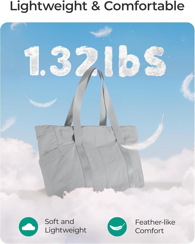 BAGSMART Tote Bag for Women, Tote Bag with Zipper Work Tote with Compartments Nurse Shoulder Hanbag for Travel, Gym - Image 7