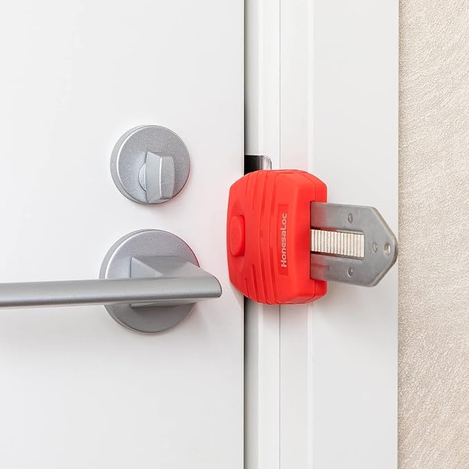 Portable Door Lock, Anti-Theft Lock, Travel Door Lock for Additional Privacy and Safety, Home Security Door Locker for Hotel Apartment School - Image 2