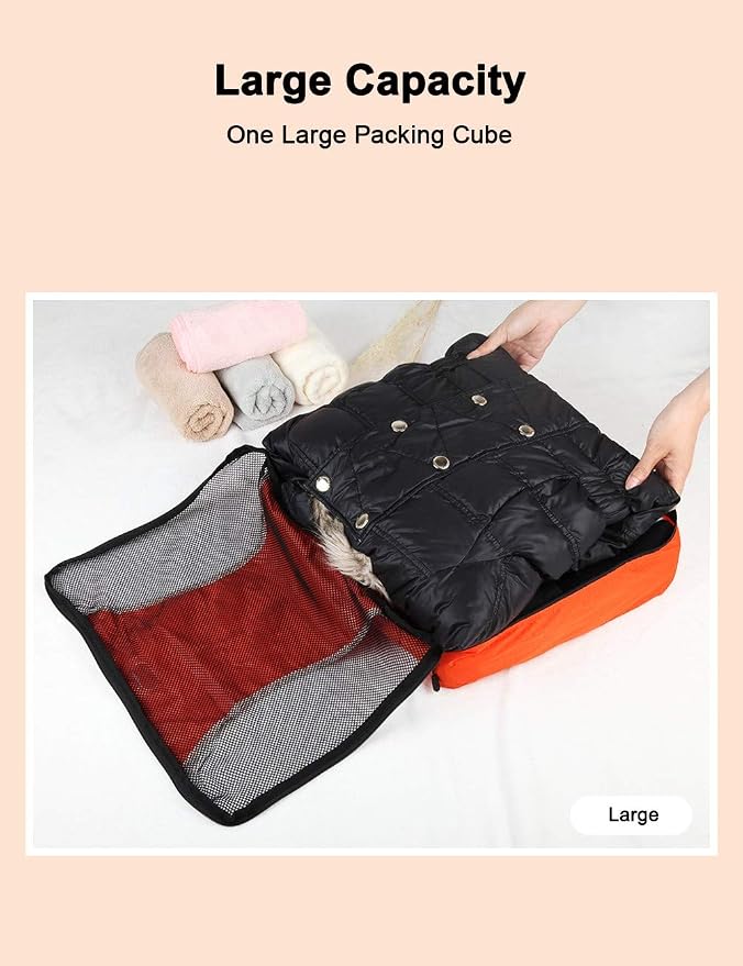 GOX Ultra Light 5 piece Packing Cubes Travel Luggage Organizer 1 Large 2 Medium 2 Small - Image 8