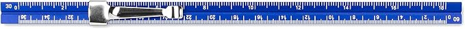 Alumicolor Aluminum Engineer Pocket Scale With Clip, 6IN, Blue - Image 4
