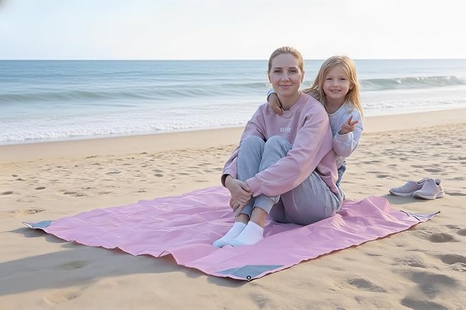 Orga'Neat Pocket Picnic Blanket, Compact Lightweight Tarp for Camping | Foldable, Easy to Carry, Water Resistant Sandproof Washable Quick Dry Mat for Beach, Festival, Travel, Outdoor Recreation - Image 6