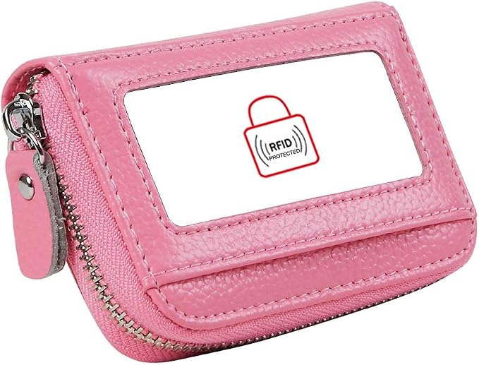 Women's RFID Blocking 12 Slots Credit Card Holder Leather Accordion Wallet by Cynure