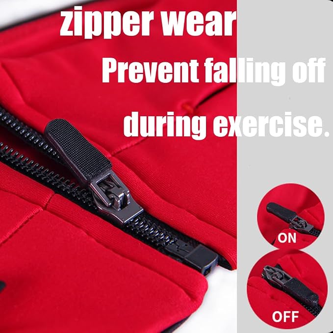 AnsrJ Slim Running Belt,Pockets with Zippers,Waist Pack for Phone Holder. | Runners Fanny Pack,hidden money belt for travel,.Marathon Jogger Sport Workout Fitness Exercise Gym Phone Holder Belt. - Image 5