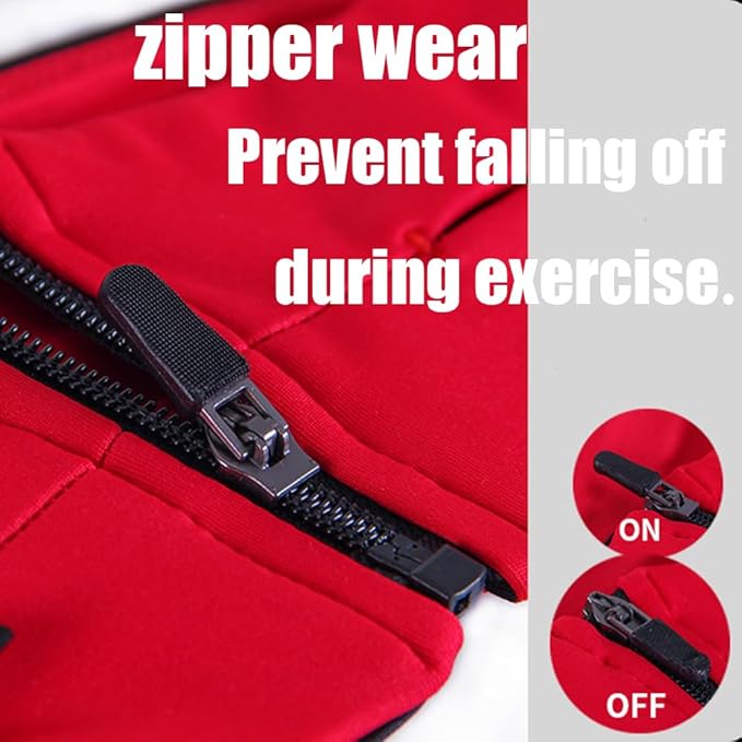 AnsrJ Slim Running Belt,Pockets with Zippers,Waist Pack for Phone Holder. | Runners Fanny Pack,hidden money belt for travel,.Marathon Jogger Sport Workout Fitness Exercise Gym Phone Holder Belt. - Image 5