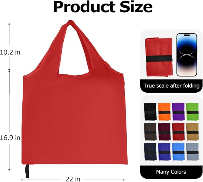 Foldable Shopping Bag, Reusable Grocery Bag Holder, Tote Bags - Image 3