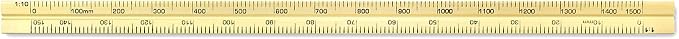 Alumicolor Aluminum Engineer Metric Pocket Drafting Scale, 15CM, Gold - Image 3
