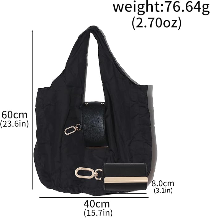 Foldable Tote Bag Keychain - Large Capacity Portable Shopping Bag Keyring - Reusable Groceries Bag for Daily Use - Image 2