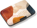Credit Card Holder, Mini Aluminum Card Wallet RFID Blocking Slim Metal Hard Card Case for Women Men, Abstract Marble by Atufsuat