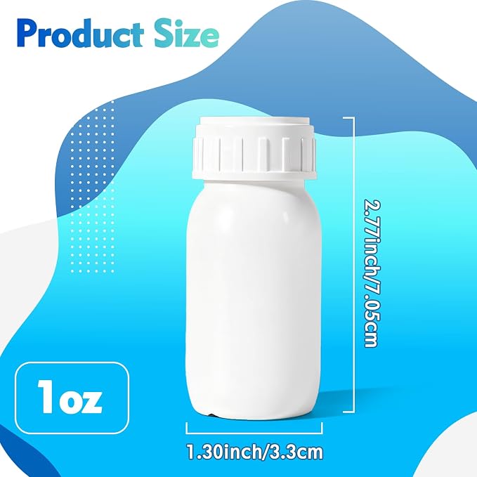 6Pack 1oz Plastic Small Travel Bottles - Empty Containers with Lids, EVOH High Barrier Leak Proof Liquid Storage for Toiletries Samples - Image 3