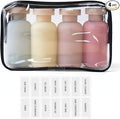 Travel Shampoo Bottles for Toiletries, Leak Proof Travel Size Toiletries Bottle Containers for Shampoo and Conditioner, Reusable Squeeze Bottles, Essentials Accessories (Garden Series, 3.4oz, 4Pcs) by ZLSSETEC-EnjoyYourLife