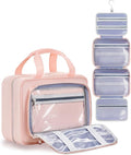 Travel Hanging Toiletry Bag for Women - Waterproof Cosmetic Organizer with Clear Window, Lightweight Bathroom Bags for Essentials, Makeup, Shampoo, Toiletries Pink,Large by Chakipee