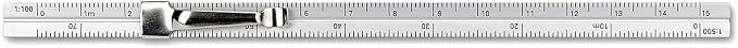 Alumicolor 3611-1 Aluminum Combination Pocket Scale With Clip, 6IN, Silver - Image 4