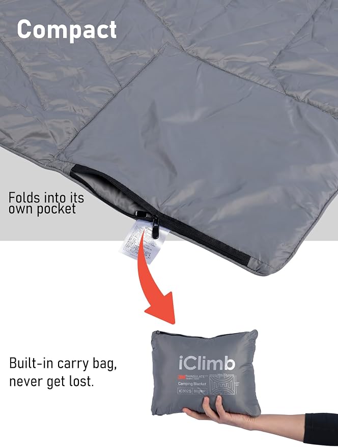 3M Thinsulate Insulation Warm Camping Blanket Ultralight Compact - Image 5