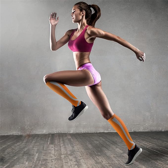 QUXIANG Copper Compression Socks for Women & Men Circulation (8 Pairs) - Best for Running Athletic Cycling - 15-20 mmHg - Image 3