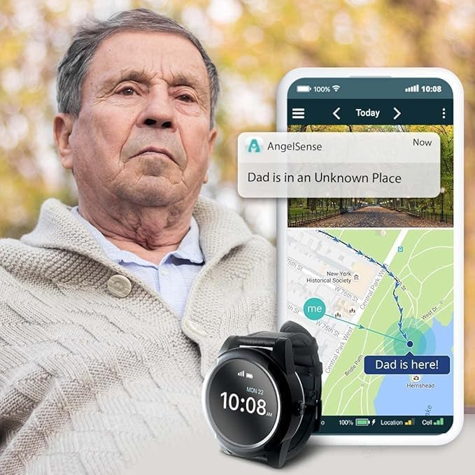 AngelSense GPS Watch for Teens & Elderly - Autism, Special Needs, Dementia | App with Real-Time GPS, 2-Way Voice, SOS Button, First Responder Alerts, AI Risk Alerts, Safe Ride Monitoring, Fall Detection - Image 4